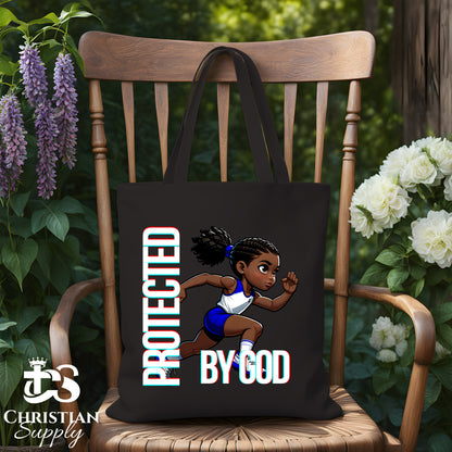 Kids Christian Track and Field Runner 2 Tote Bag