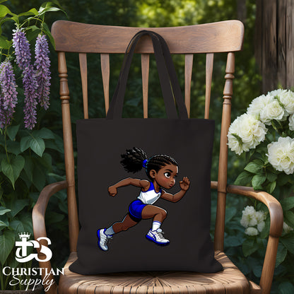 Kids Christian Track and Field Runner 2 Tote Bag