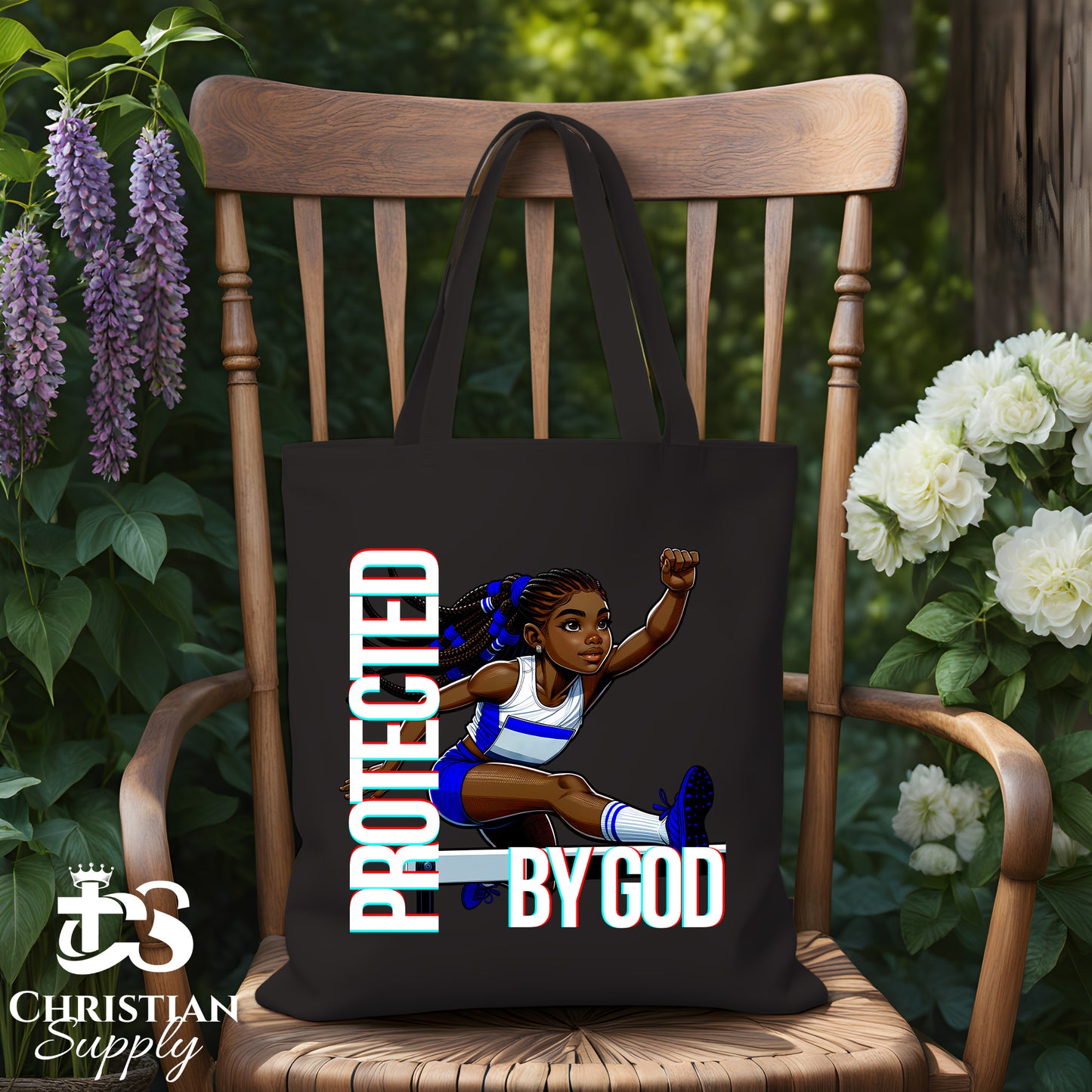 Kids Christian Track and Field Jumper Tote Bag