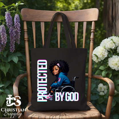 Kids Christian Girl in Wheelchair 1 Tote Bag