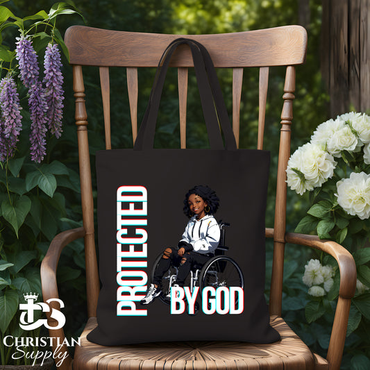 Kids Christian Girl in Wheelchair 4 Tote Bag