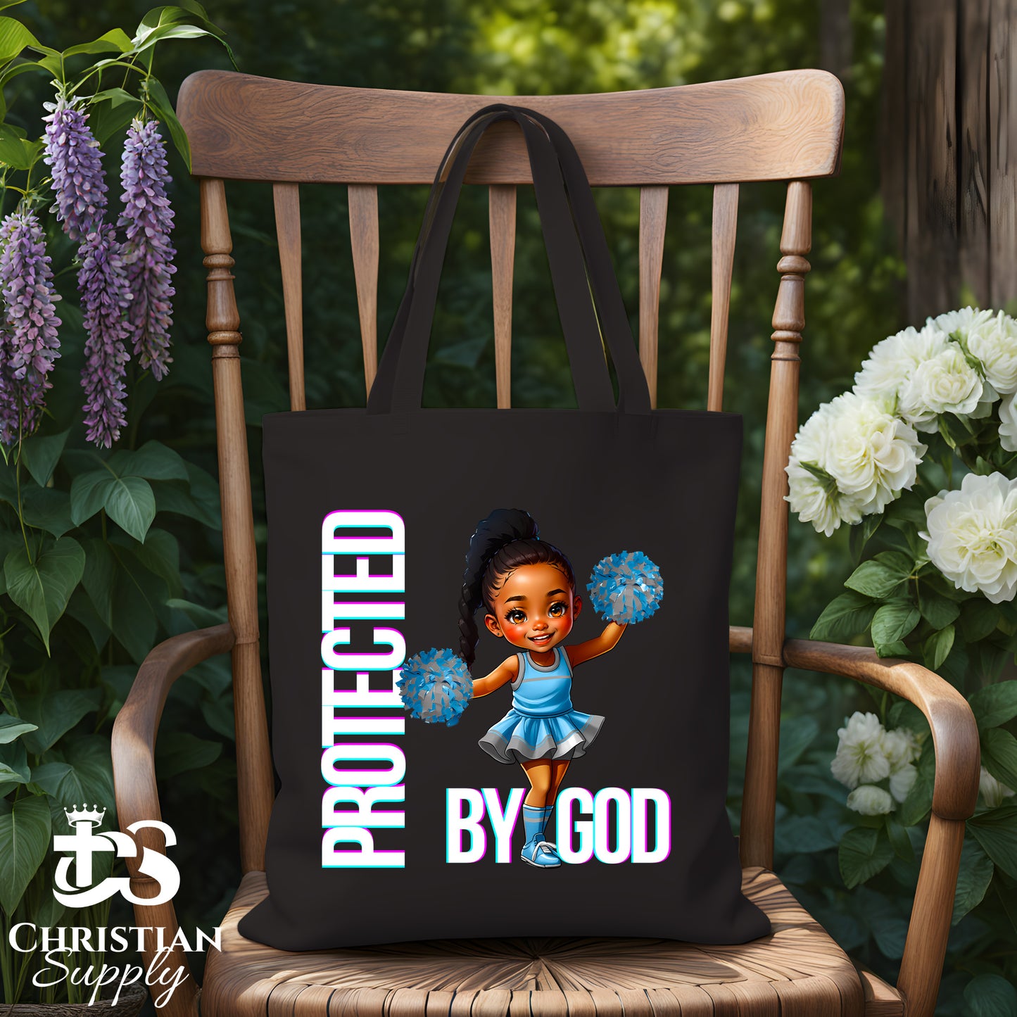 Kids Christian Cheerleader 3 Tote Bag