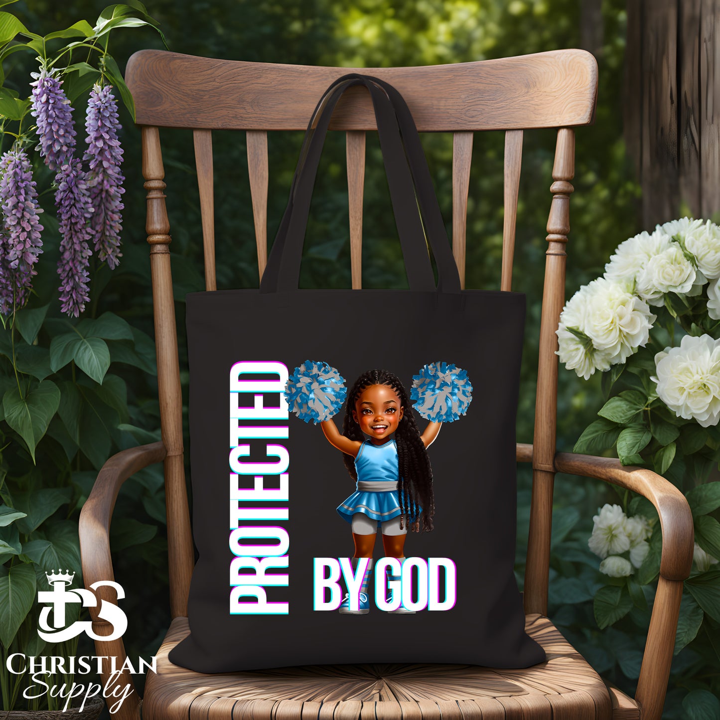 Kids Christian Cheerleader 5 Tote Bag