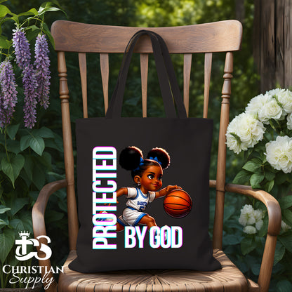 Kids Christian Basketball Player Tote Bag