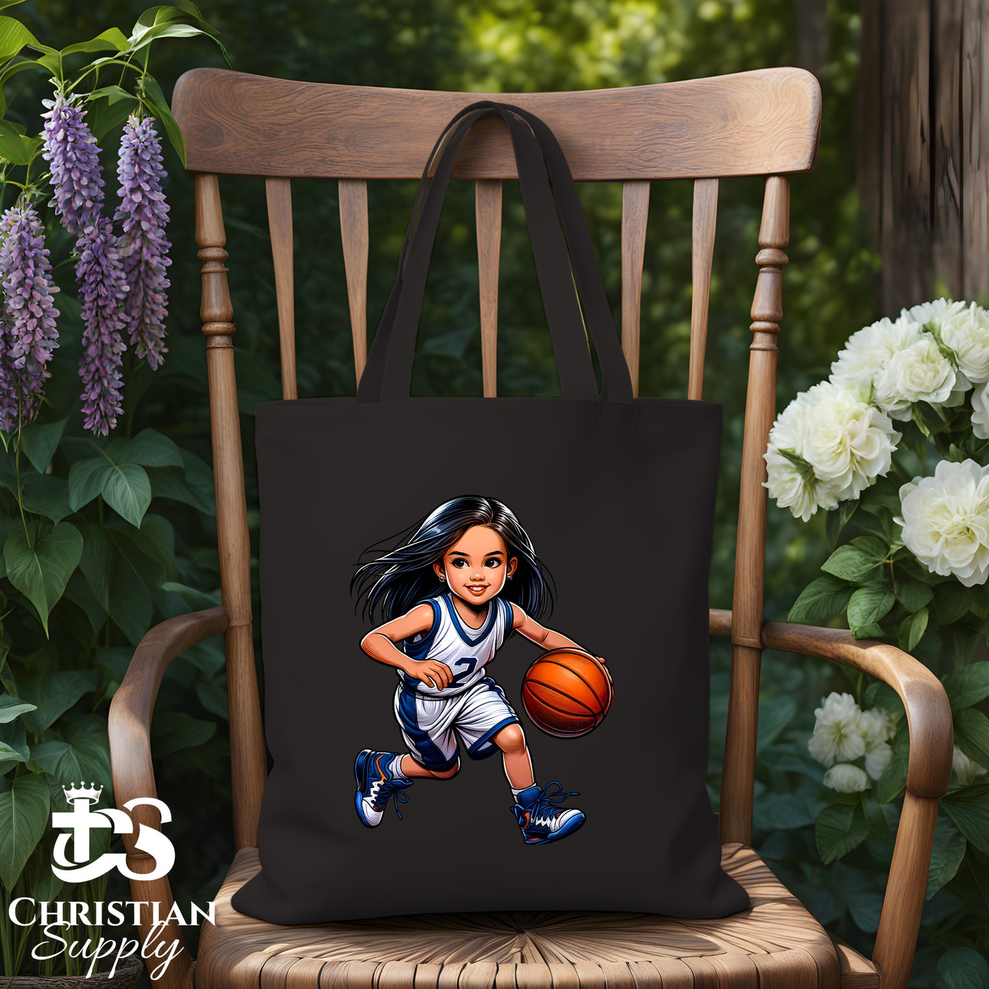 Kids Christian Basketball Player 2 Tote Bag