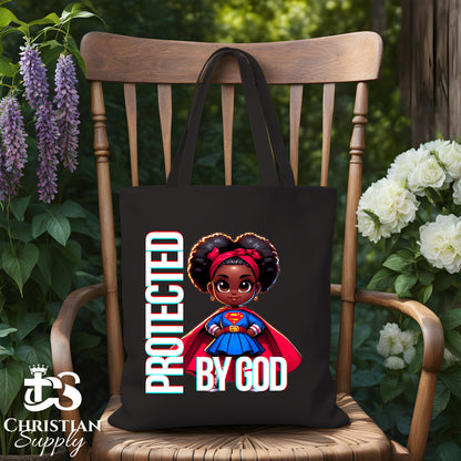 Kids Christian Super Girl Red Outfit Tote Bag