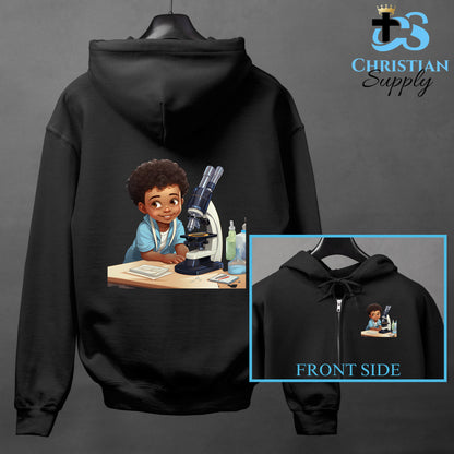 Kids Christian Scientist with Microscope 3 Apparel