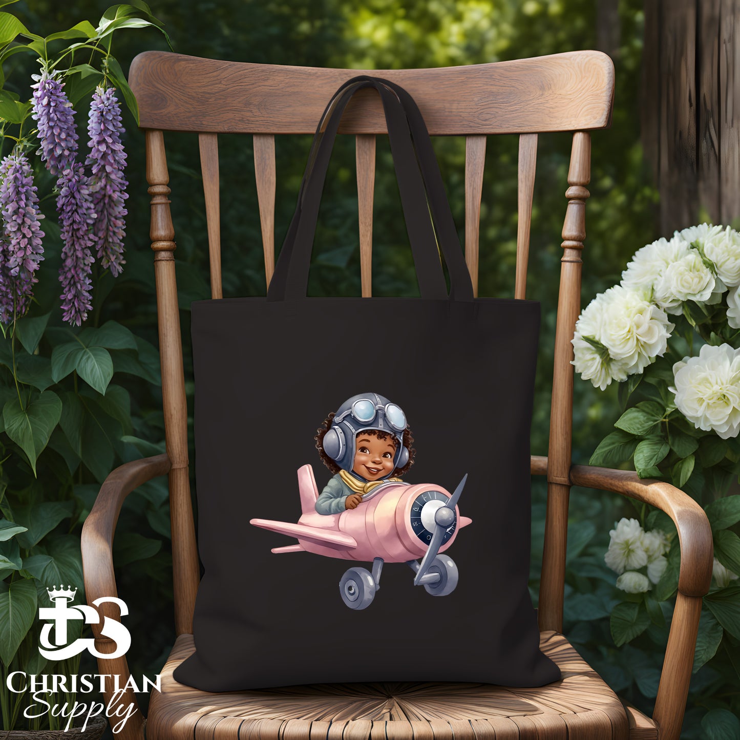 Kids Christian Girl Pilot 1 Tote Bag