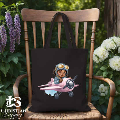 Kids Christian Girl Pilot 2 Tote Bag