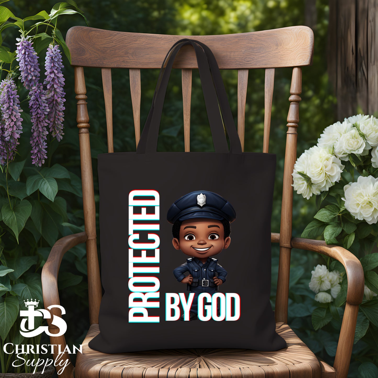 Kids Christian Police Tote Bag