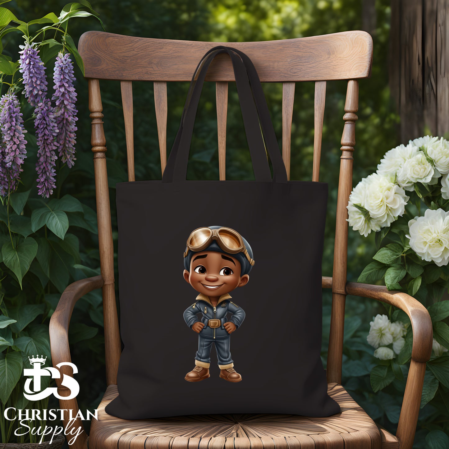 Kids Christian Boy Pilot 3 Tote Bag