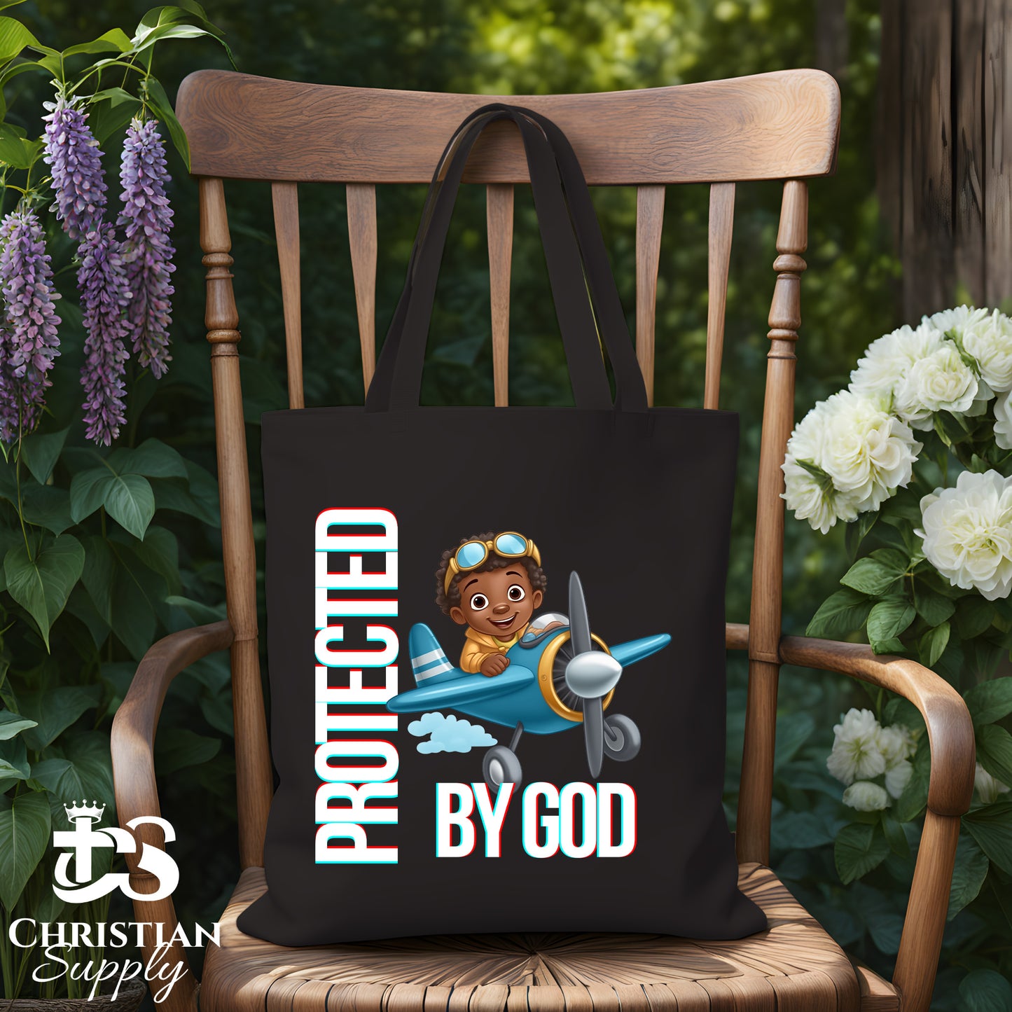 Kids Christian Boy Pilot Tote Bag