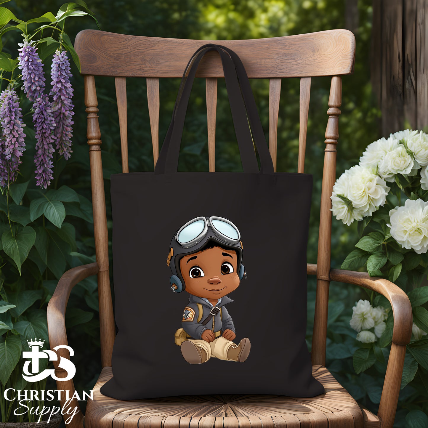 Kids Christian Boy Pilot 4 Tote Bag