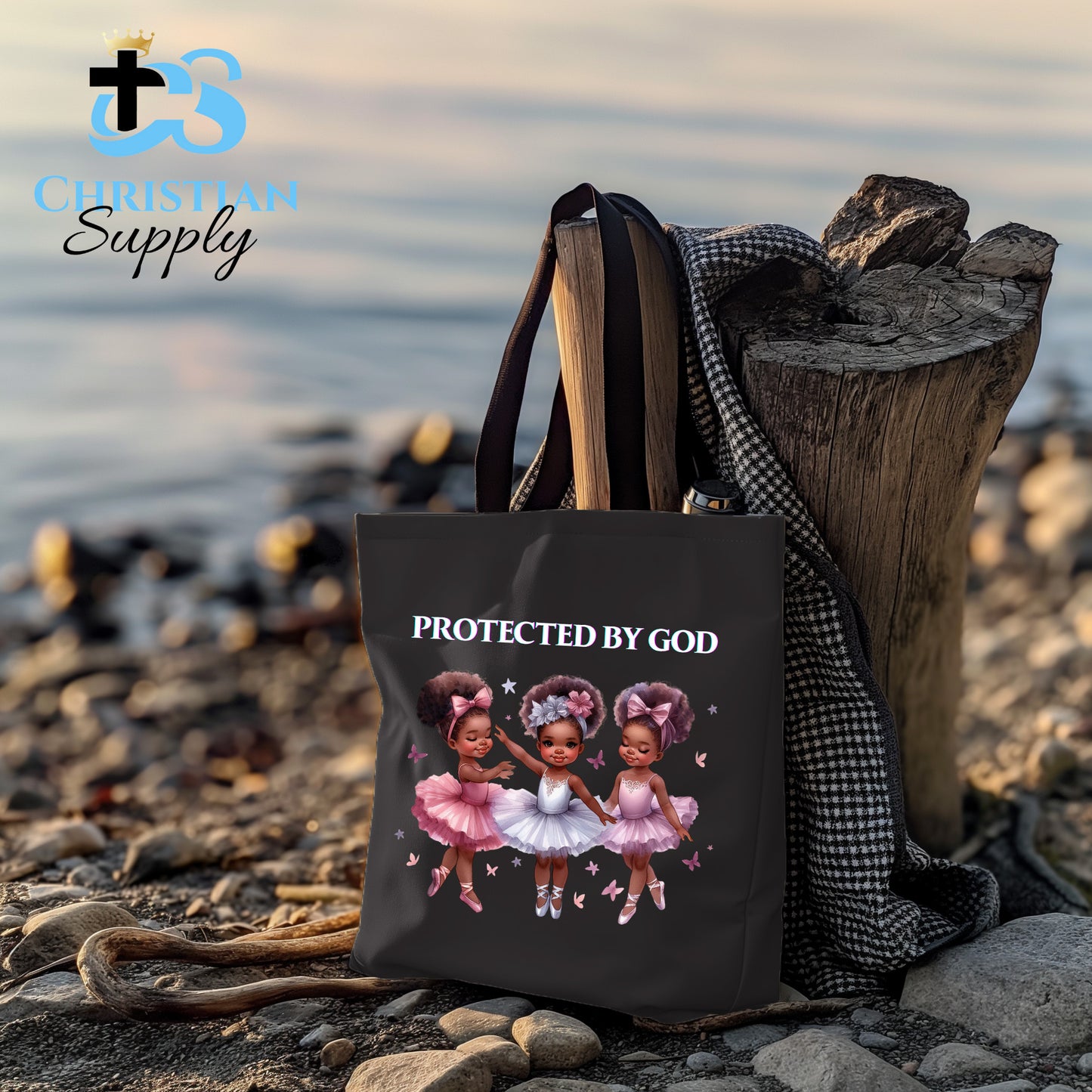 Kids Christian 3 Ballerinas Tote Bag