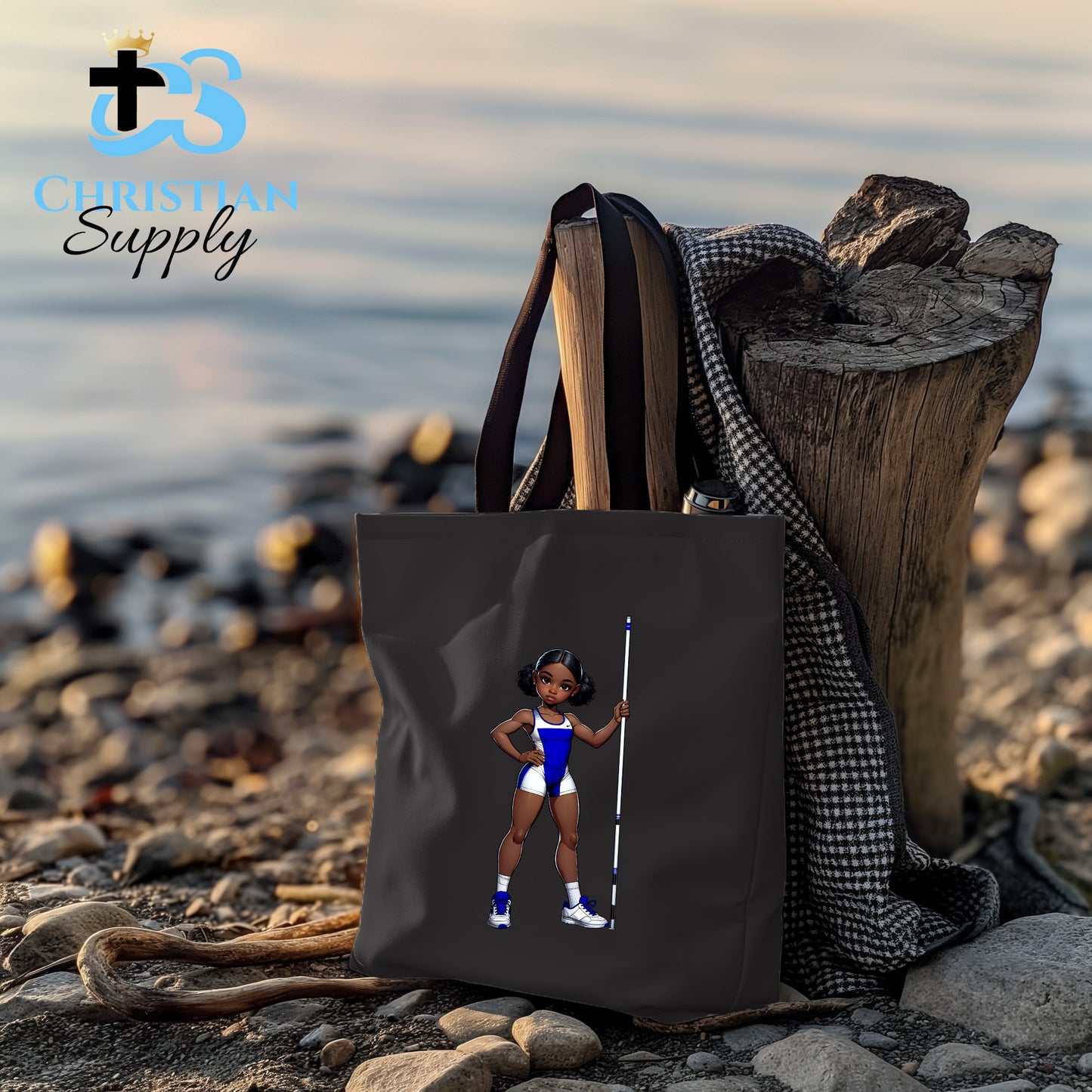 Kids Christian Track and Field Thrower Tote Bag