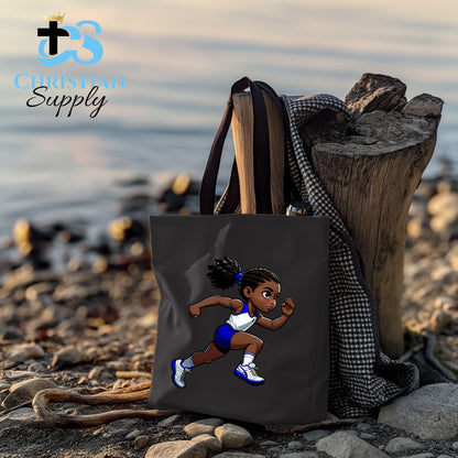 Kids Christian Track and Field Runner 2 Tote Bag