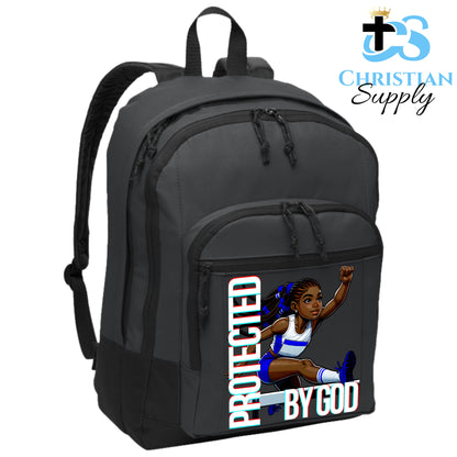 Christian Supply Bookbag for Girls – Kids Christian Track and Field Jumper Kids Backpack – Black Backpack for Women with Laptop Sleeve – Teen Girl Bookbag for School, College – Fits 15-inch Laptops