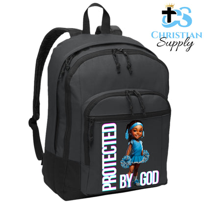 Christian Supply Bookbag for Girls – Kids Christian Cheerleader 1 Kids Backpack – Black Backpack for Women with Laptop Sleeve – Teen Girl Bookbag for School, College – Fits 15-inch Laptops