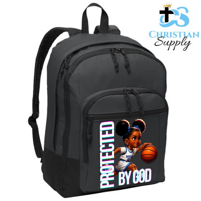 Christian Supply Bookbag for Girls – Kids Christian Basketball Player Kids Backpack – Black Backpack for Women with Laptop Sleeve – Teen Girl Bookbag for School, College – Fits 15-inch Laptops