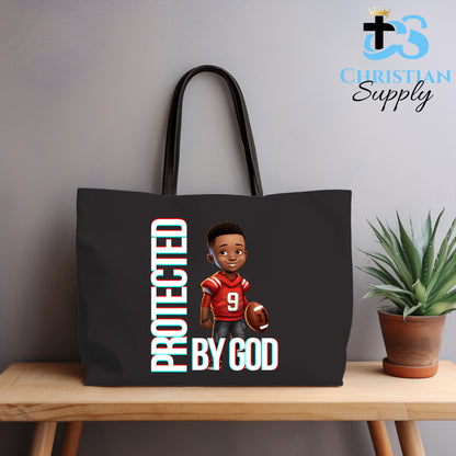 Kids Christian Football Red Jersey 1 Tote Bag