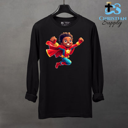 Kids Christian Star Super Boy Red Outfit Apparel