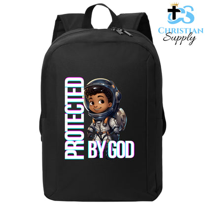 Christian Supply Bookbag for Boys – Kids Christian Boy Astronaut Kids Backpack – Black Backpack for Men with Laptop Sleeve – Teen Boy Bookbag for School, College – Fits 15-inch Laptops