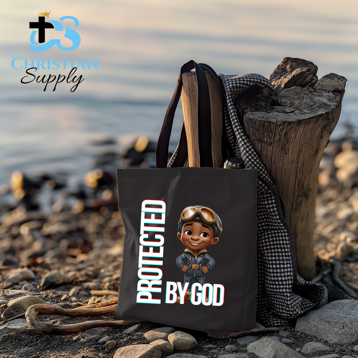 Kids Christian Boy Pilot 3 Tote Bag