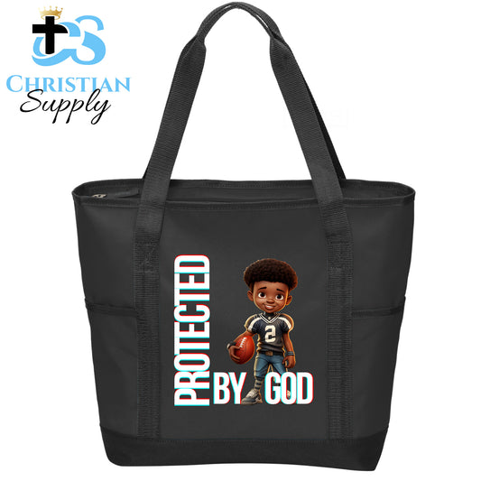 Kids Christian Football Grey Jersey 1 Tote Bag