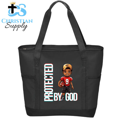 Kids Christian Football Red Jersey 2 Tote Bag