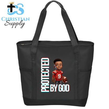 Kids Christian Football Red Jersey 1 Tote Bag