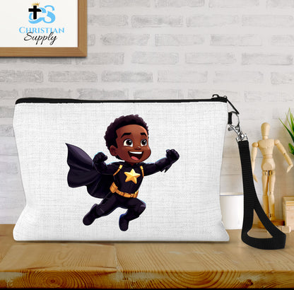 Kids Christian Star Super Boy Black Outfit Wristlet