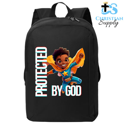 Christian Supply Bookbag for Boys – Kids Christian Star Super Boy Blue Outfit 2 Kids Backpack – Black Backpack for Men with Laptop Sleeve – Teen Boy Bookbag for School, College – Fits 15-inch Laptops