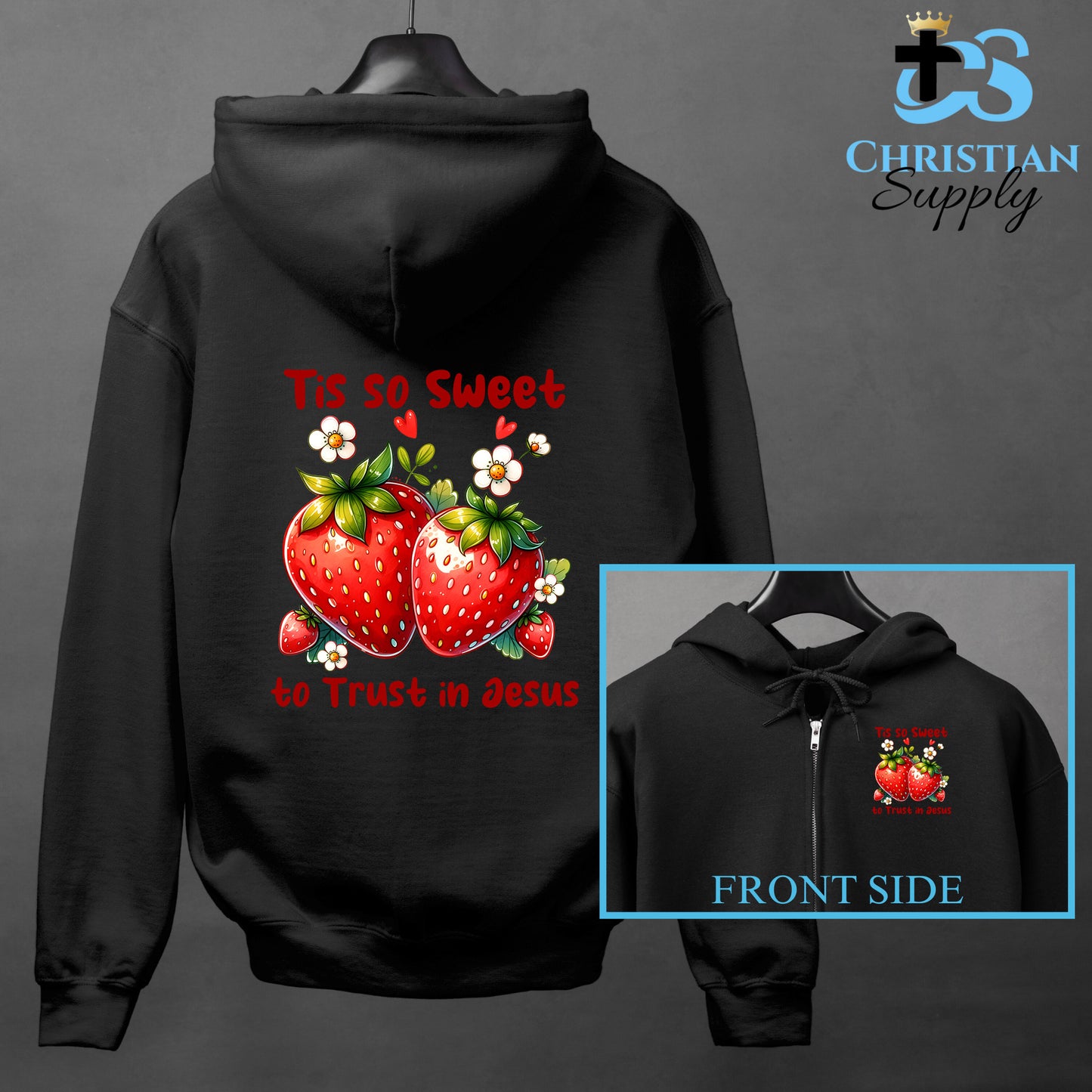 Kids Tis So Sweet to Trust in Jesus Strawberries Apparel