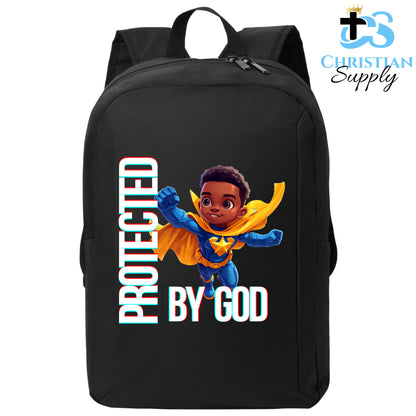 Christian Supply Bookbag for Boys – Kids Christian Star Super Boy Blue Outfit 3 Kids Backpack – Black Backpack for Men with Laptop Sleeve – Teen Boy Bookbag for School, College – Fits 15-inch Laptops