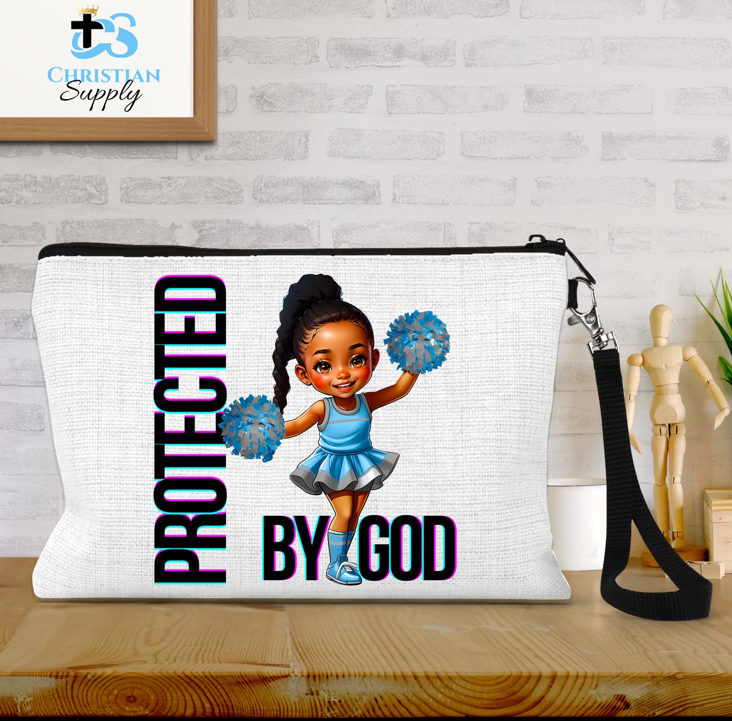 Kids Christian Cheerleader 3 Wristlet