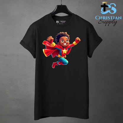 Kids Christian Star Super Boy Red Outfit Apparel