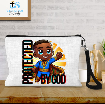 Kids Christian Super Boy Blue Outfit Wristlet