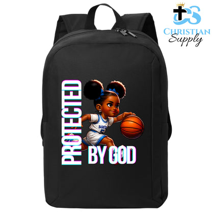 Christian Supply Bookbag for Girls – Kids Christian Basketball Player Kids Backpack – Black Backpack for Women with Laptop Sleeve – Teen Girl Bookbag for School, College – Fits 15-inch Laptops