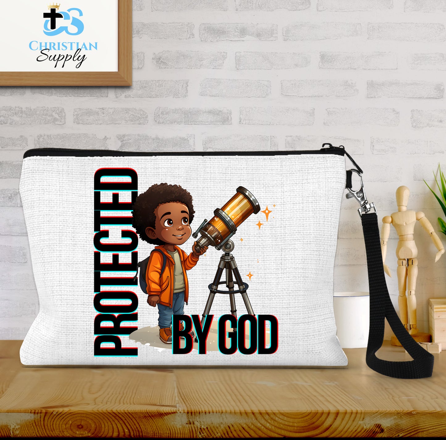 Kids Christian Boy with Telescope Science Wristlet