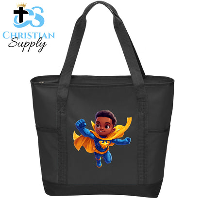 Kids Christian Star Super Boy Blue Outfit 3 Tote Bag