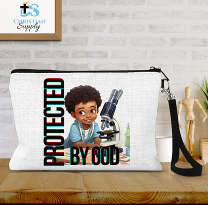 Kids Christian Scientist with Microscope 3 Wristlet