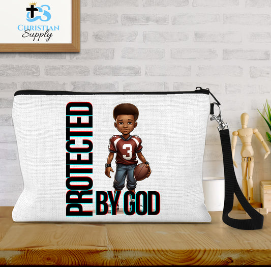 Kids Christian Football Brown Jersey 1 Wristlet