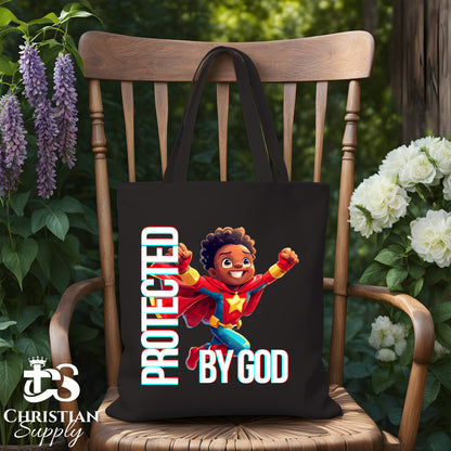 Kids Christian Star Super Boy Red Outfit Tote Bag