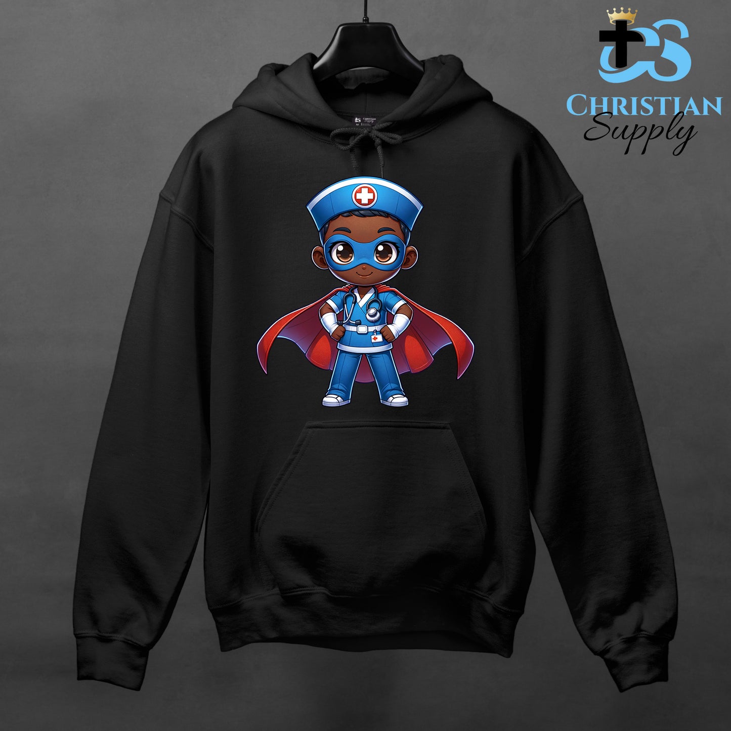 Kids Nurse Medical Christian Superhero Boy Blue Outfit Apparel