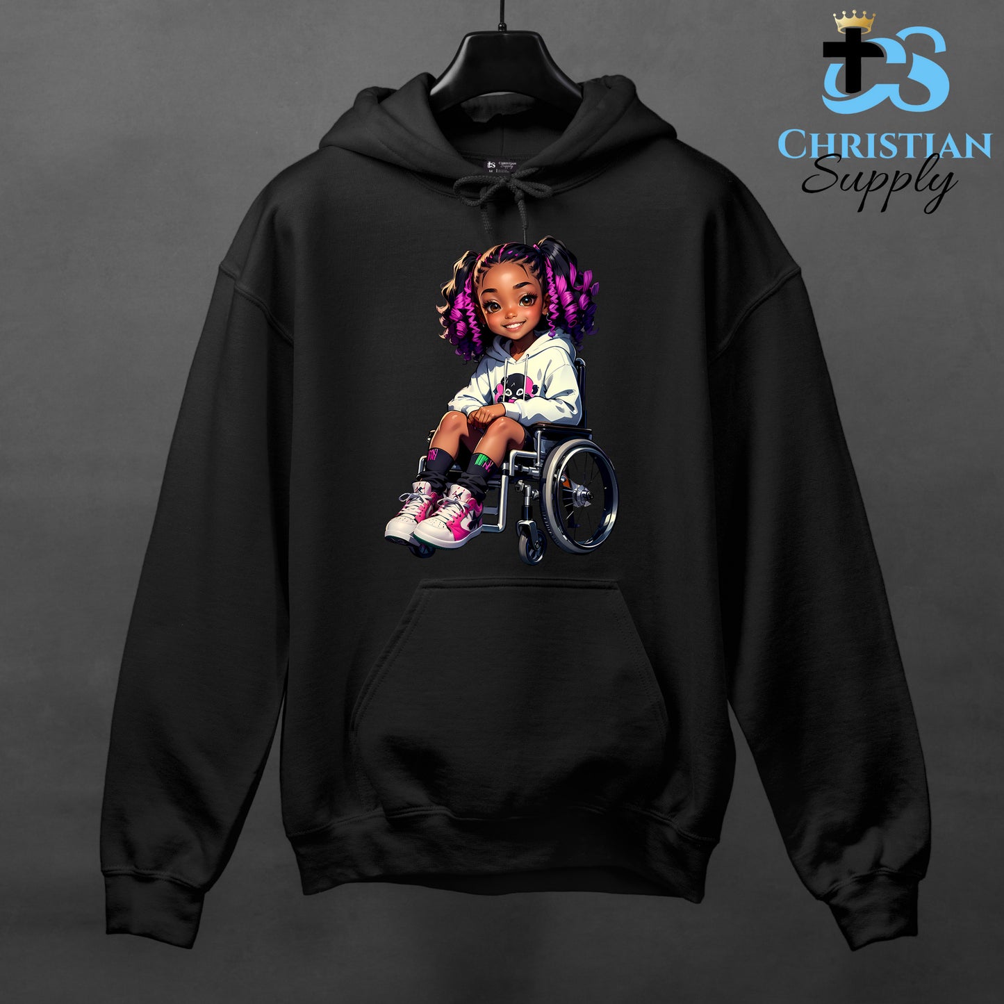 Kids Christian Girl in Wheelchair 2 Apparel