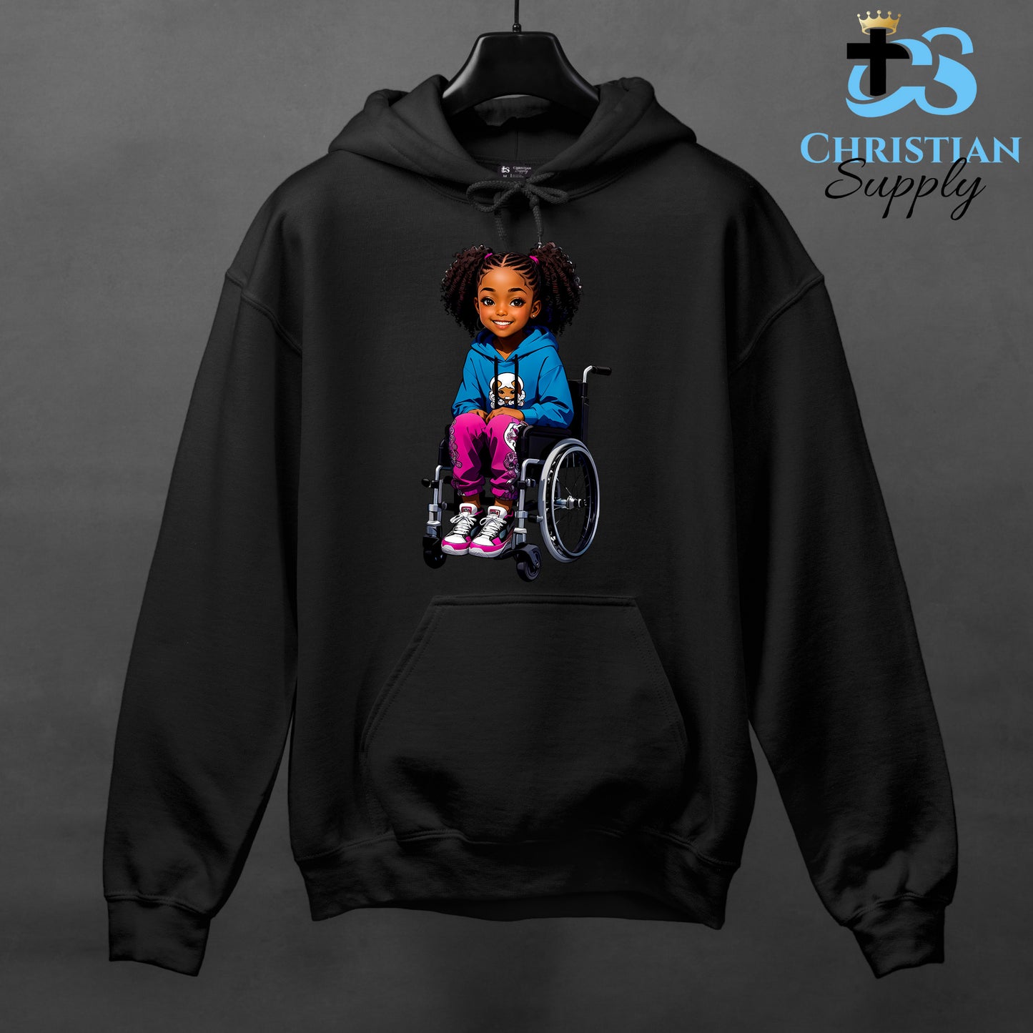 Kids Christian Girl in Wheelchair 5 Apparel