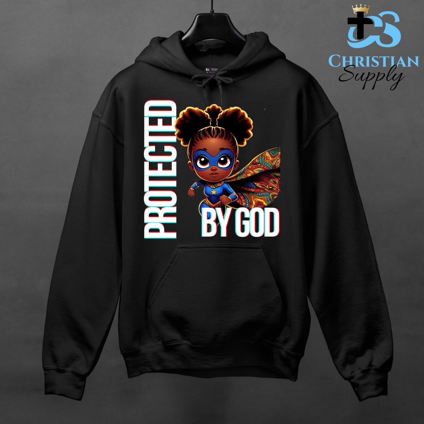 Kids Christian Super Girl Blue Outfit Apparel