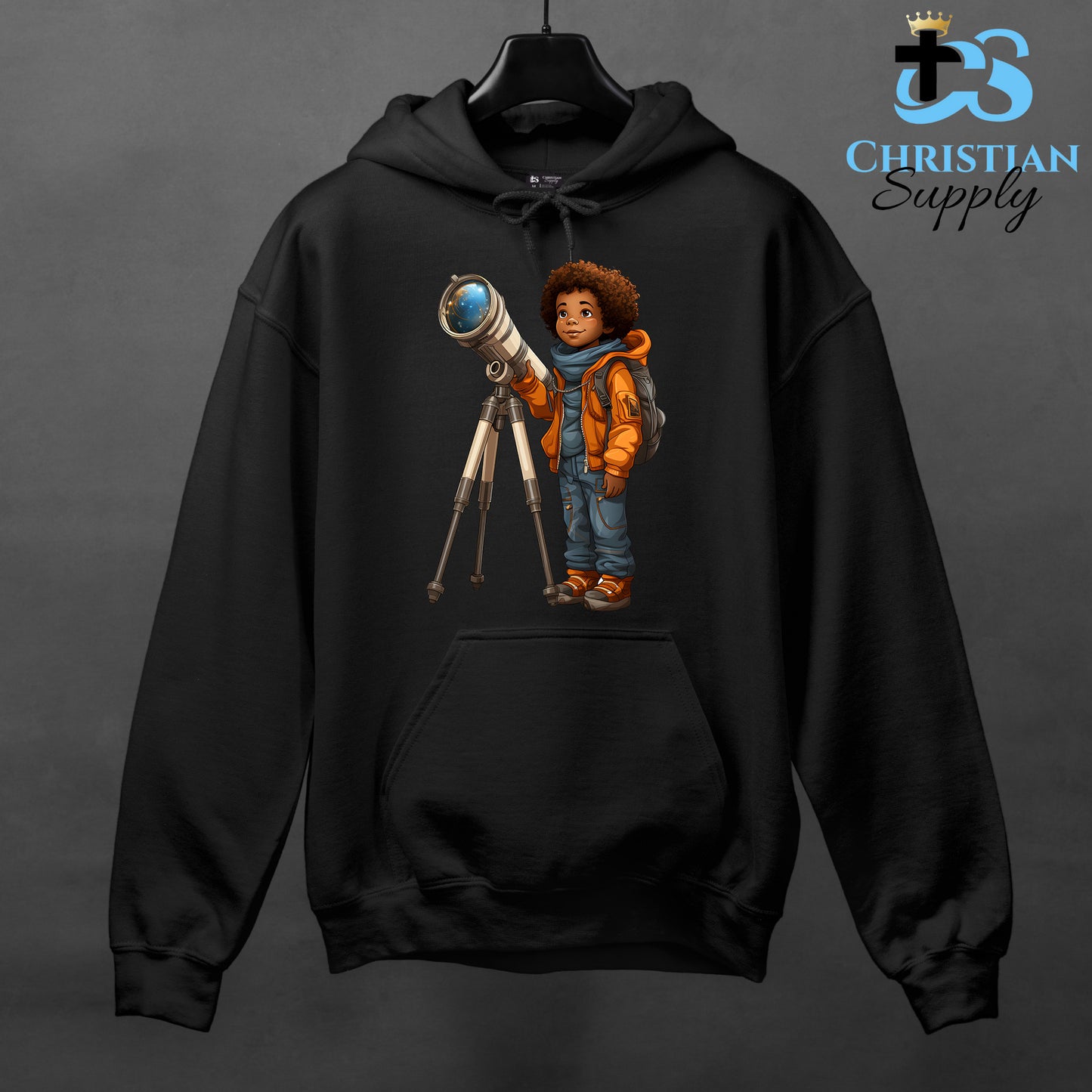 Kids Christian Boy with Telescope Science 2 Apparel