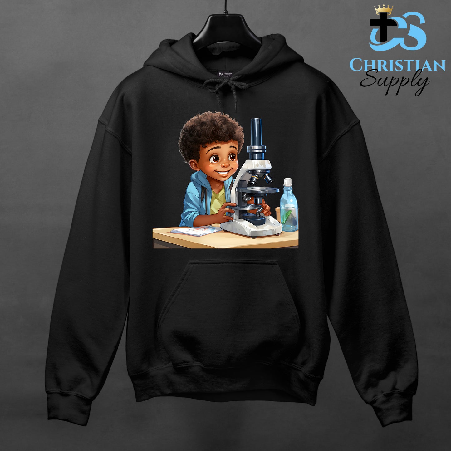 Kids Christian Scientist with Microscope Apparel