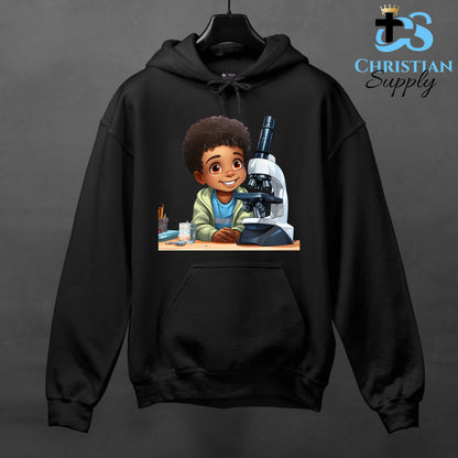 Kids Christian Scientist with Microscope 2 Apparel